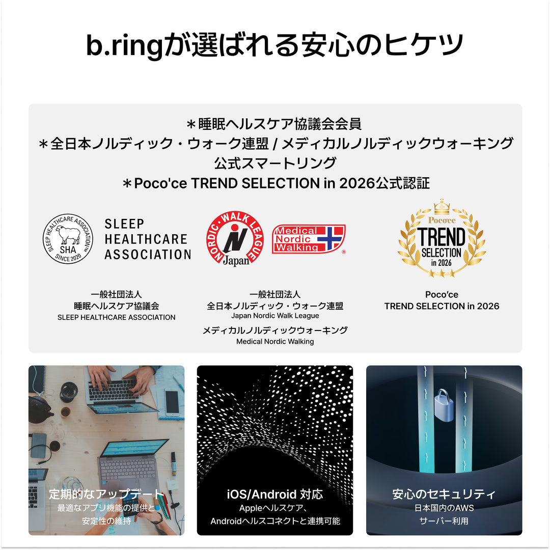 b.ring G1S スマートリング ステンレス