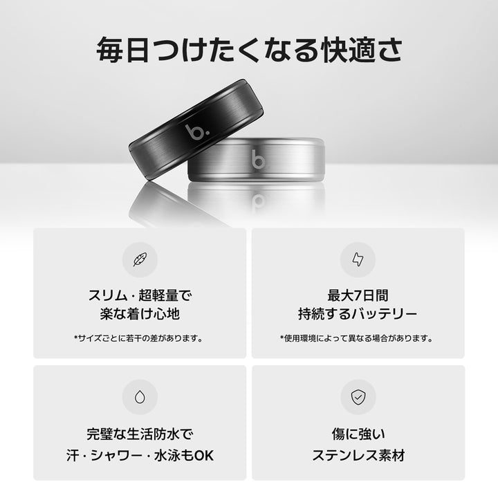 b.ring スマートリング G2 ステンレススチール