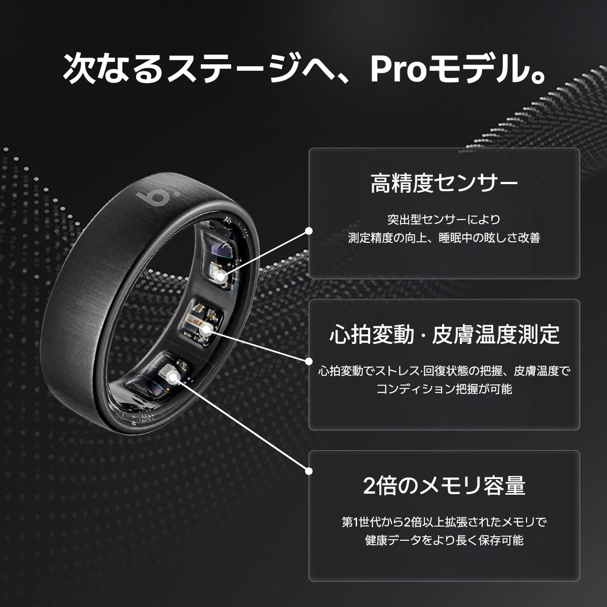 b.ring Pro スマートリング Proモデル チタン | b.ring